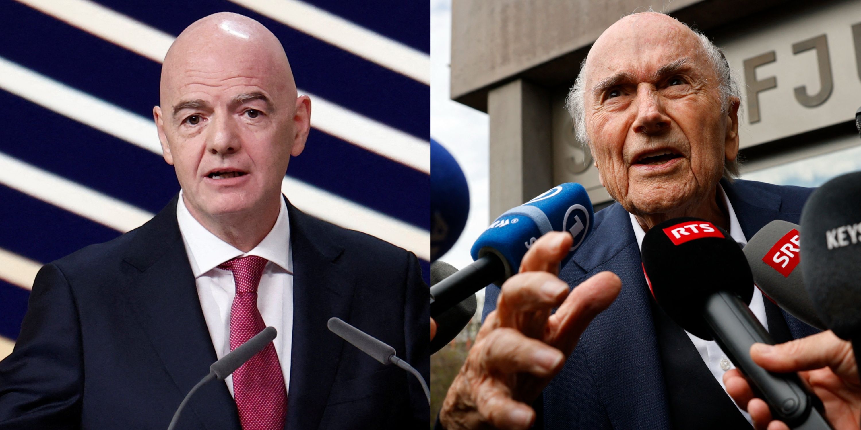 Gianni Infantino and Sepp Blatter