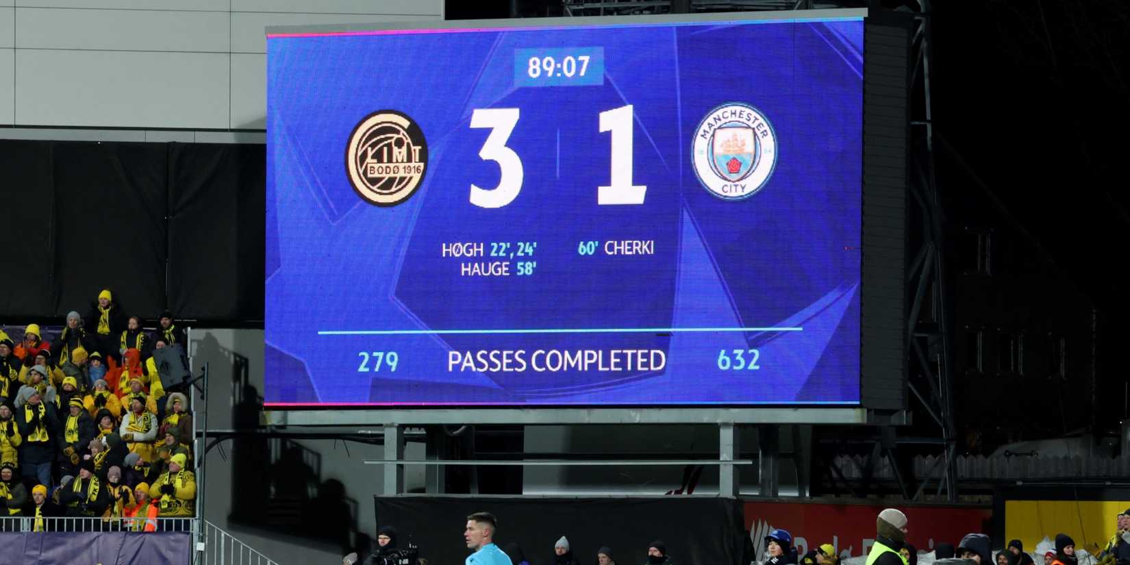 Champions League scoreboard