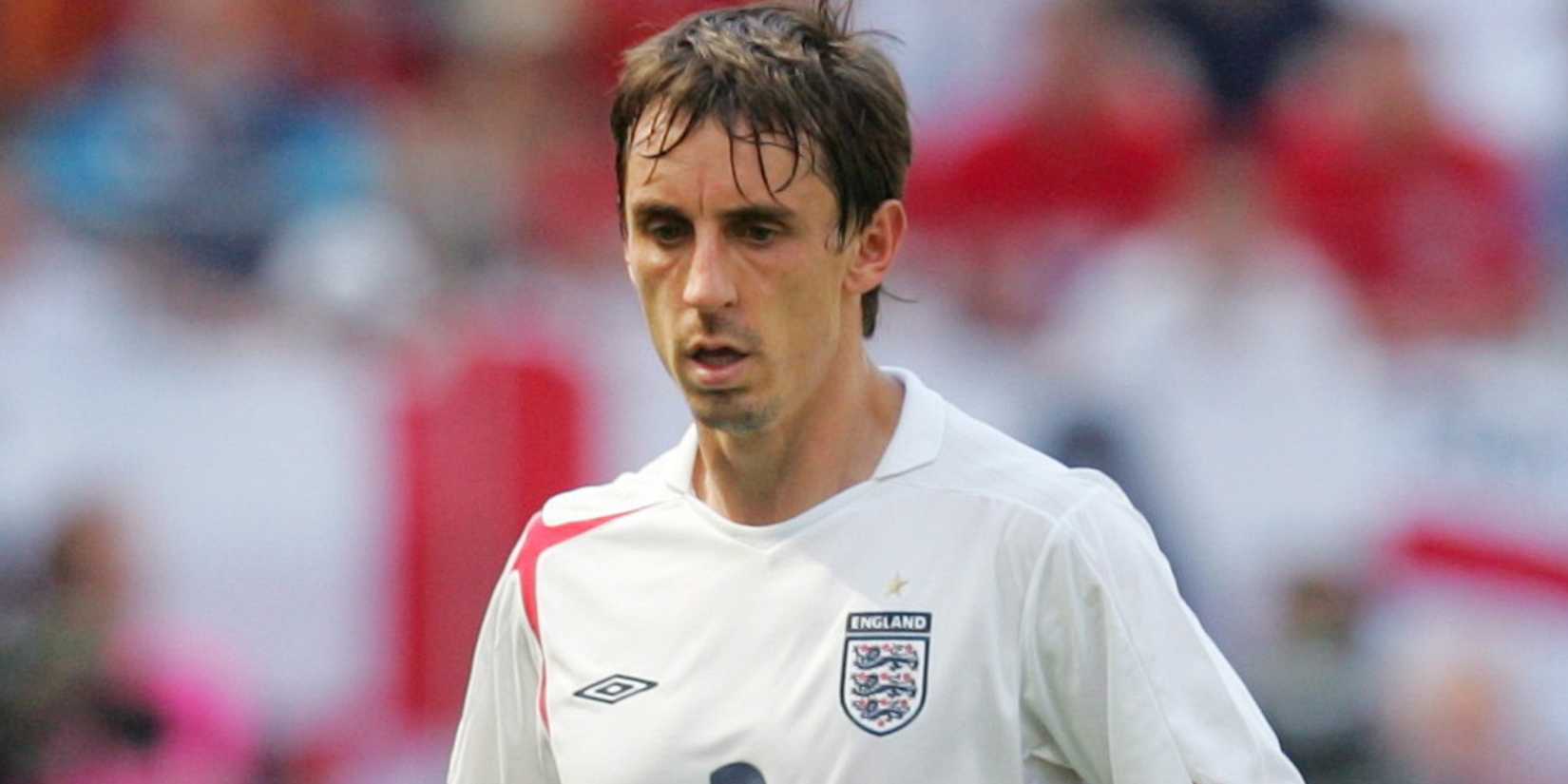 Gary Neville in action for England
