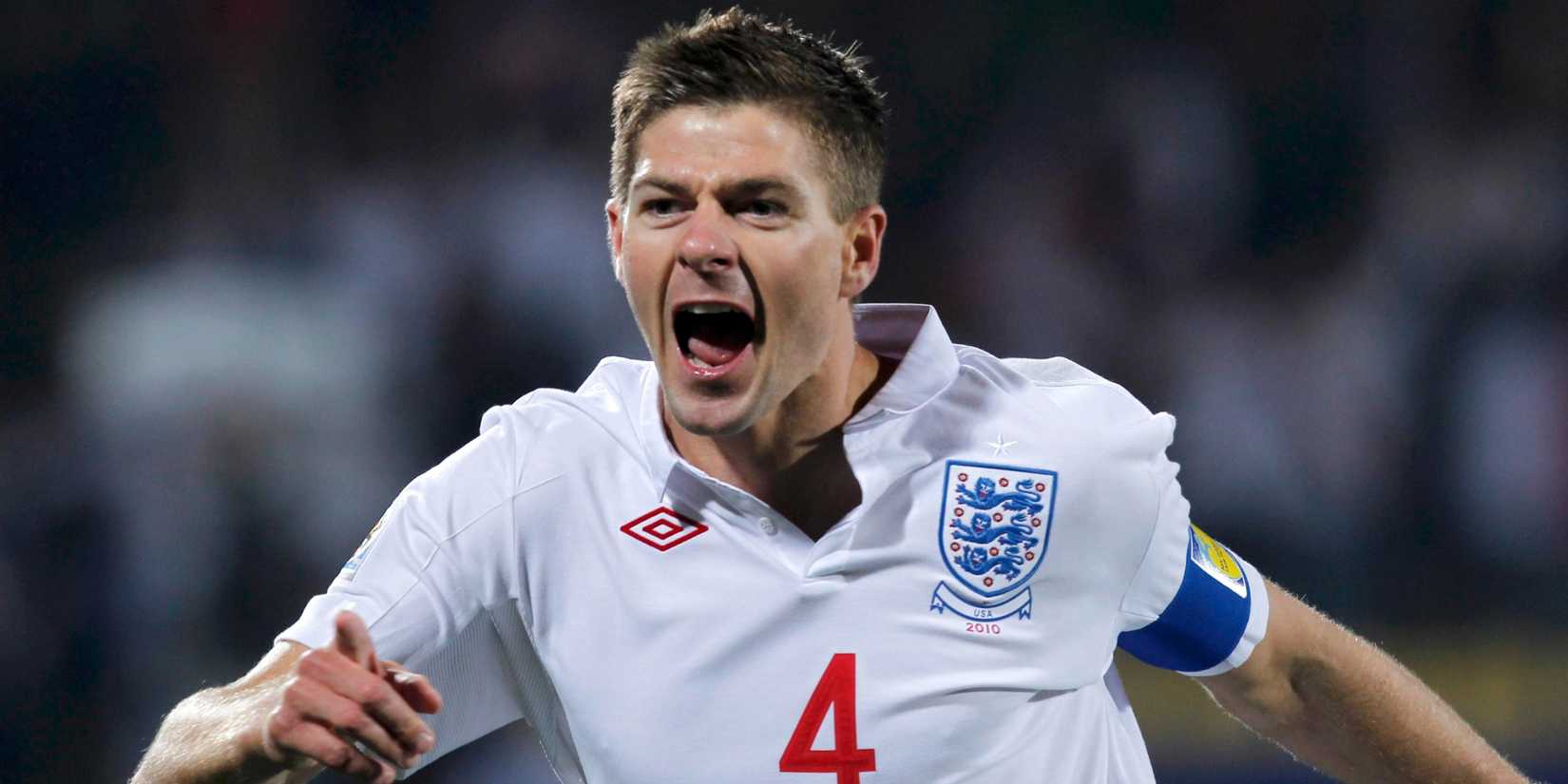Steven Gerrard in action for England