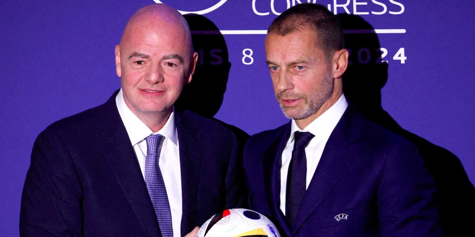 FIFA president Gianni Infantino and UEFA president Aleksander Ceferin