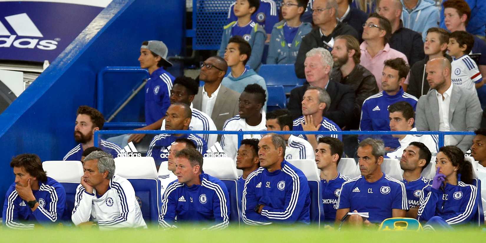 Eva Carneiro on bench with Jose Mourinho at Chelsea