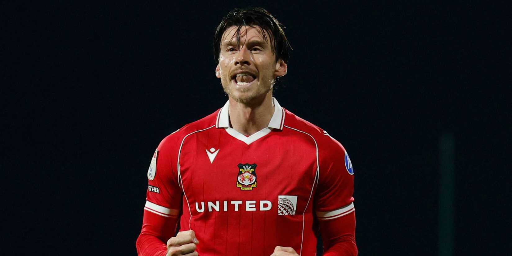 Kieffer Moore in action for Wrexham