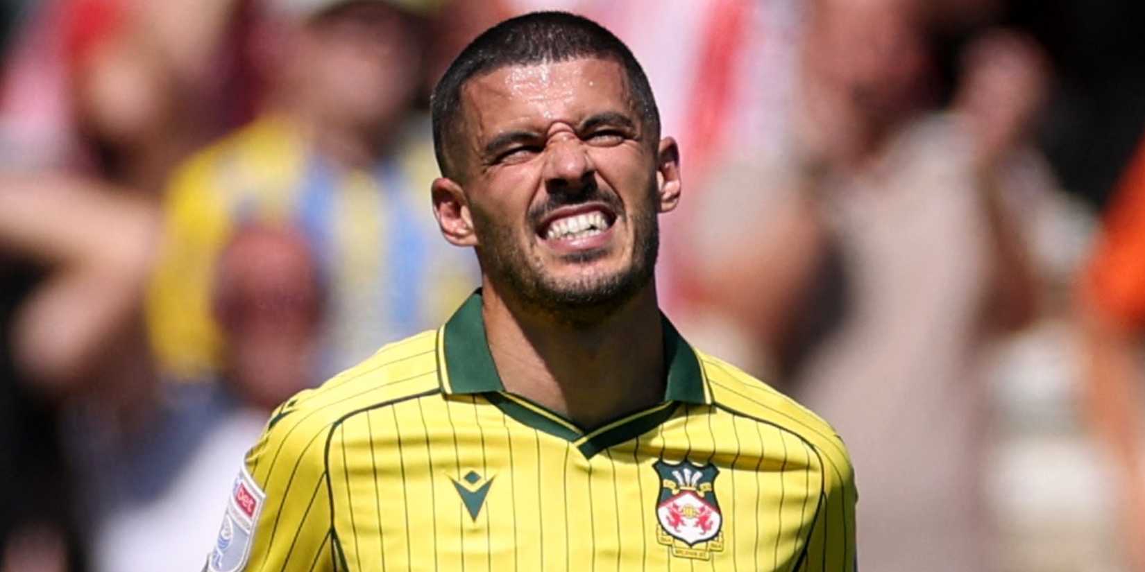 Conor Coady in action for Wrexham
