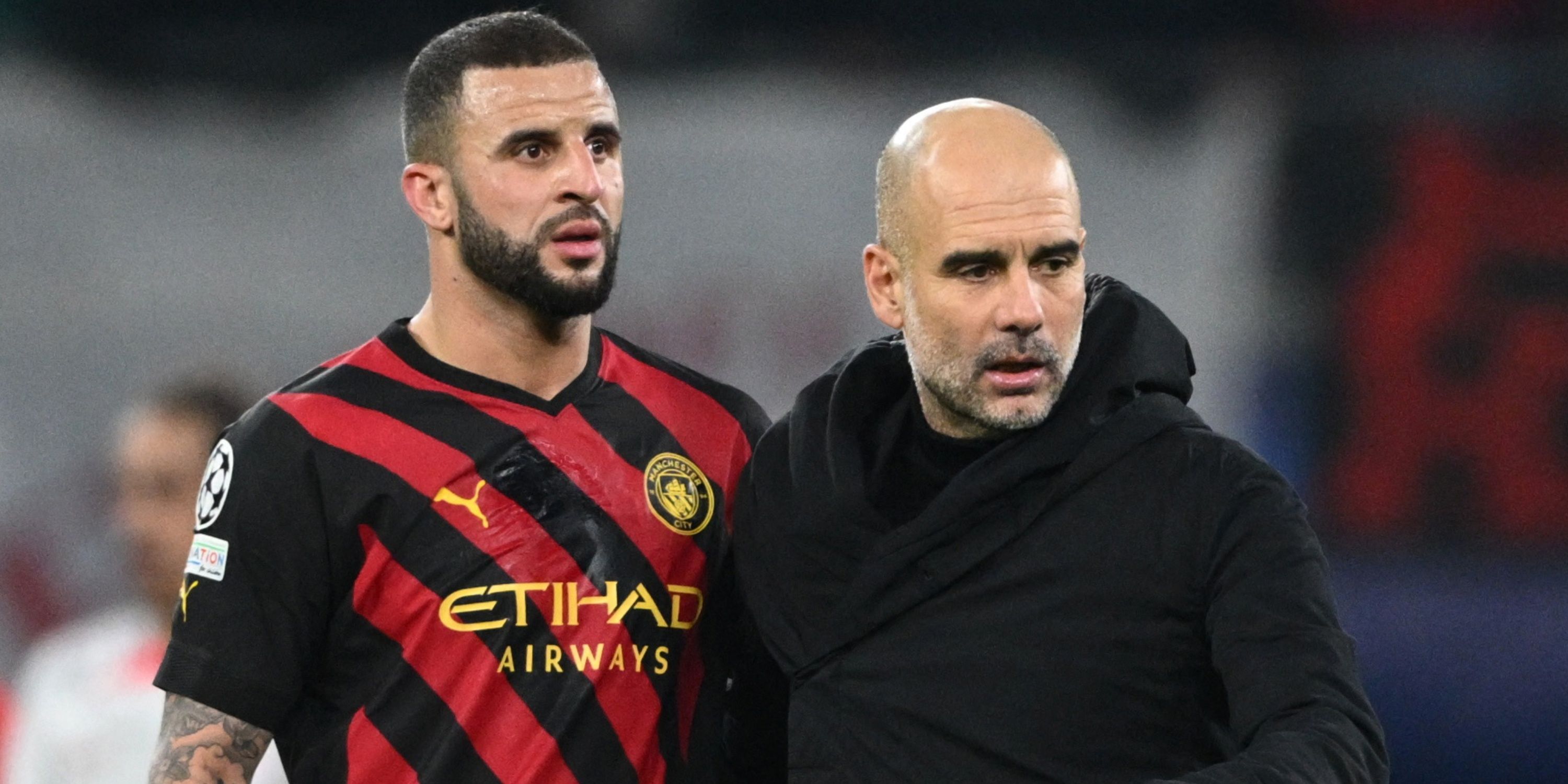 Kyle Walker and Pep Guardiola