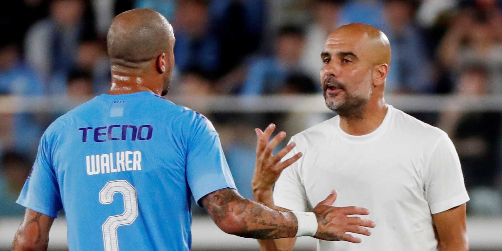 Kyle Walker and Pep Guardiola