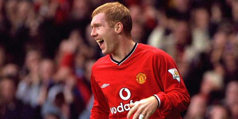 Paul Scholes in action for Man Utd