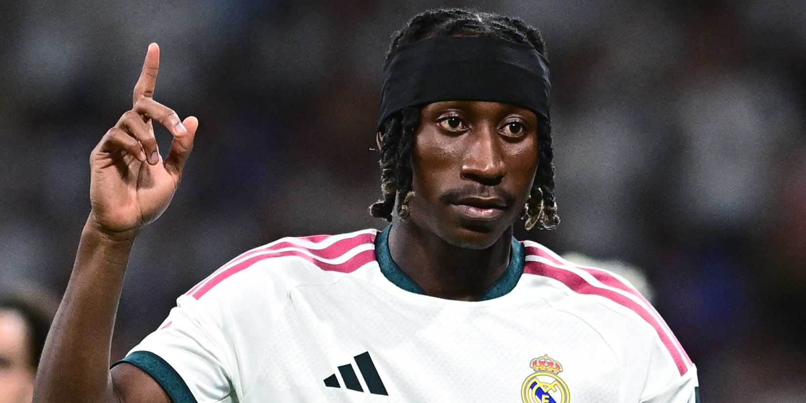 Madrid's Yan Diomande points