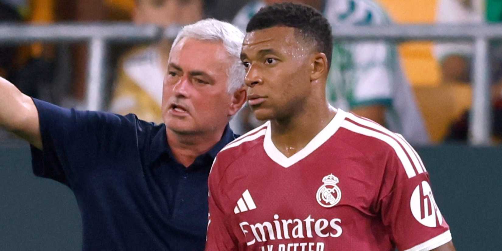 Jose Mourinho and Kylian Mbappe