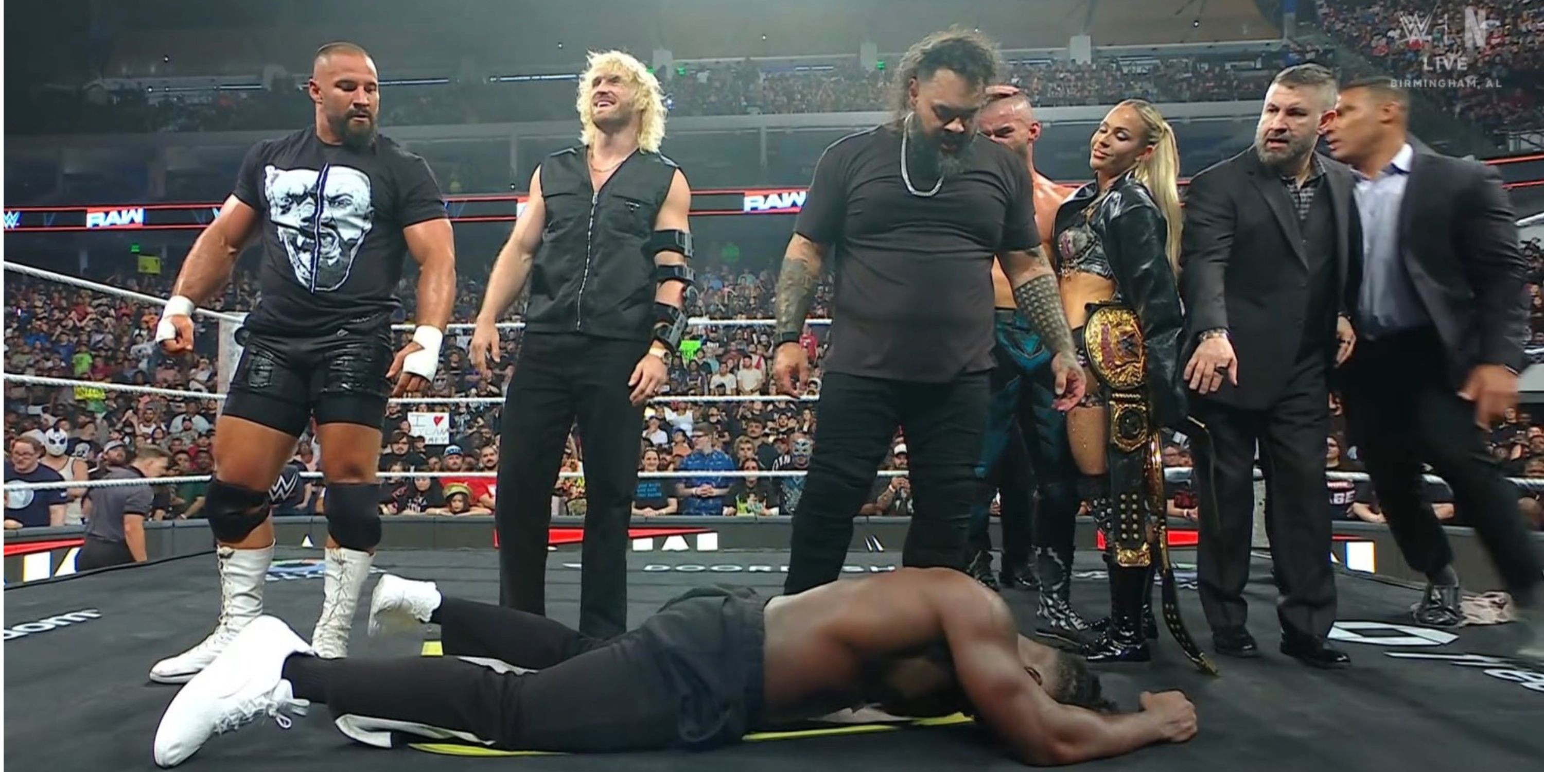Oba Femi Goes Off-Script During WWE RAW Segment With The Vision