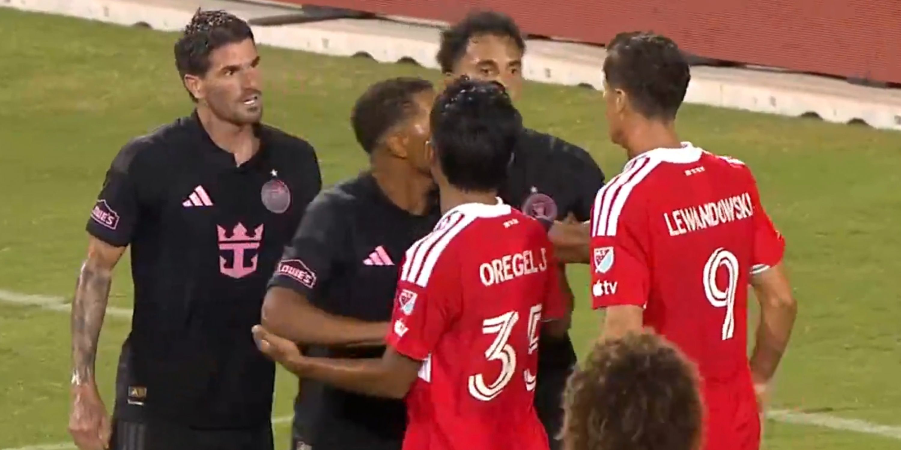 Chicago Fire v Inter Miami: 'What De Paul Said to Lewandowski' After it Kicked Off