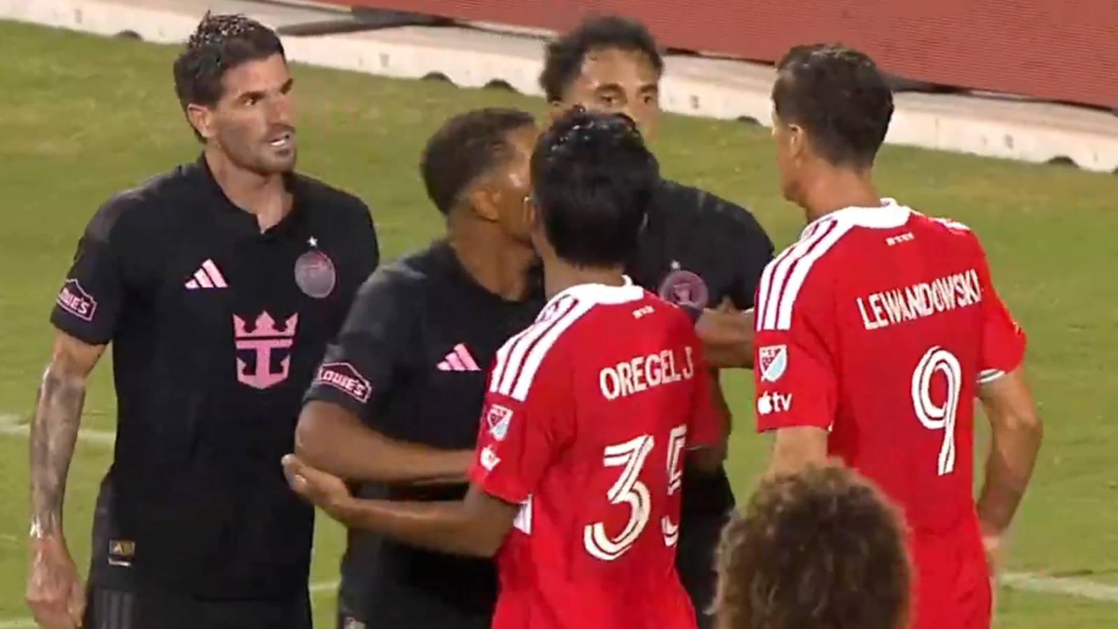 Chicago Fire v Inter Miami: 'What De Paul Said to Lewandowski' After it Kicked Off