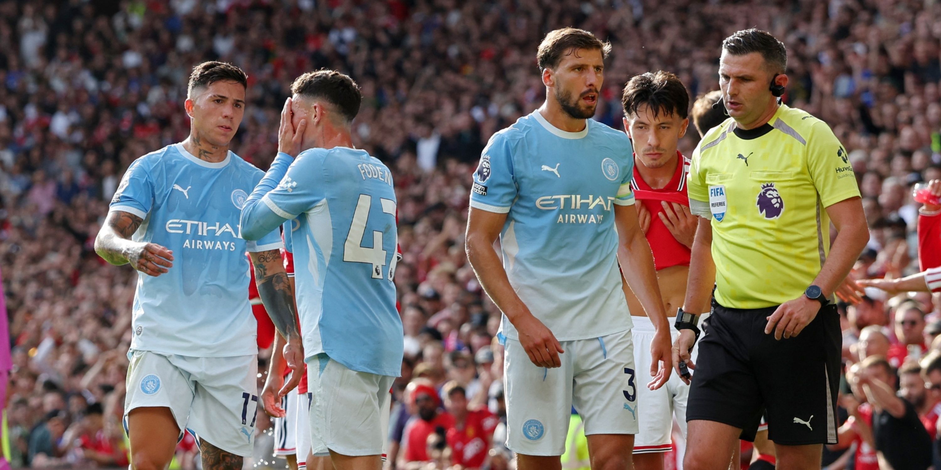 VAR Audio Transcript Explains Phil Foden Red Card vs Man Utd