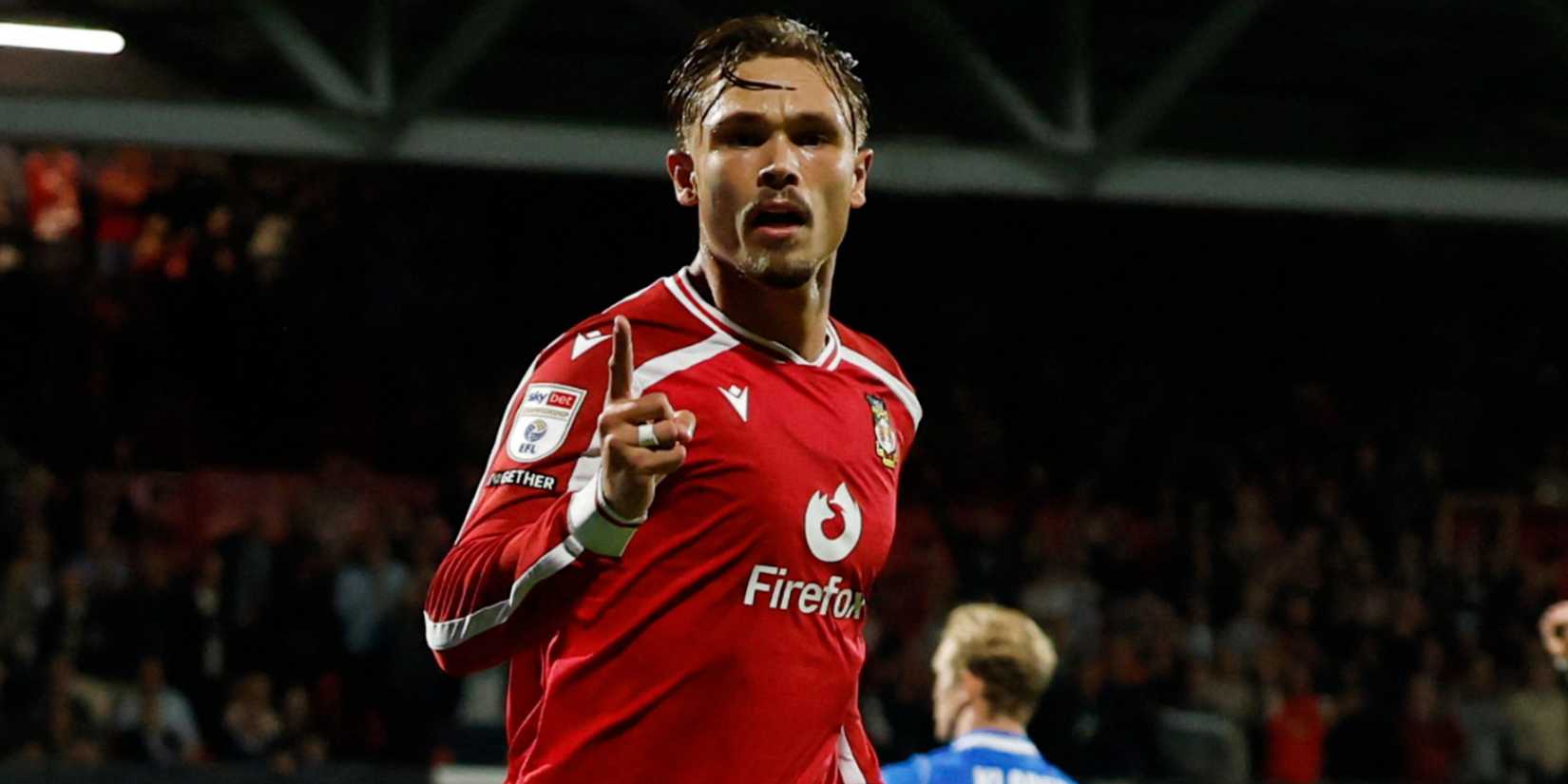 Callum Doyle in action for Wrexham