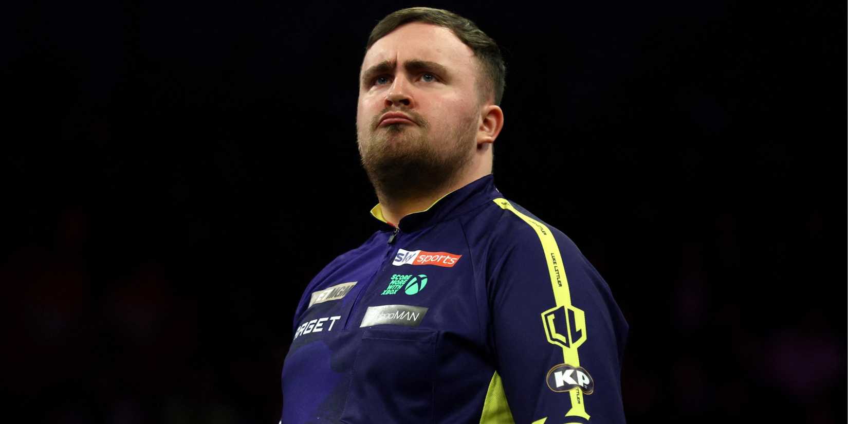 Luke Littler reacts during the final against Luke Humphries 
