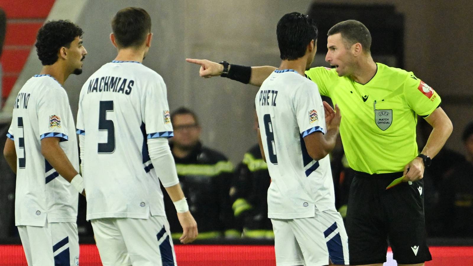 Israeli player sent off for 'gun' celebration vs Austria