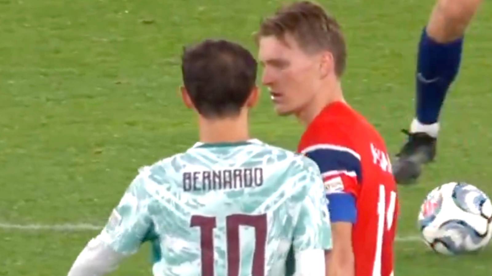 Bernardo Silva's Four-Word Reply on Odegaard Exchange