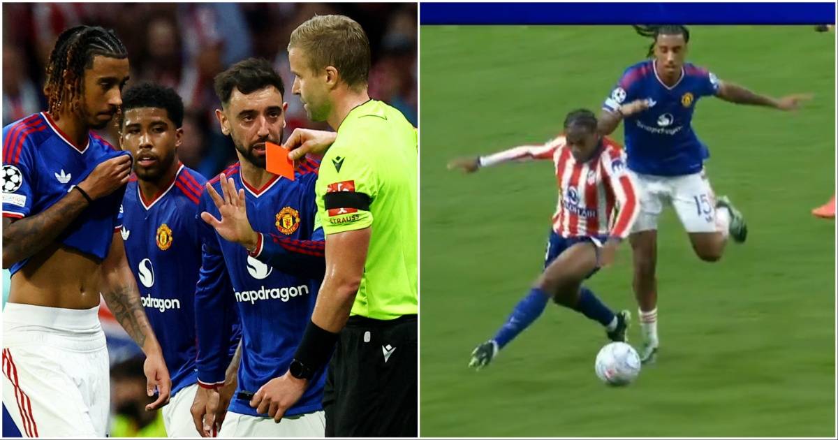 Atletico 2-0 Man Utd: Mark Clattenburg’s Verdict on Leny Yoro’s Red Card