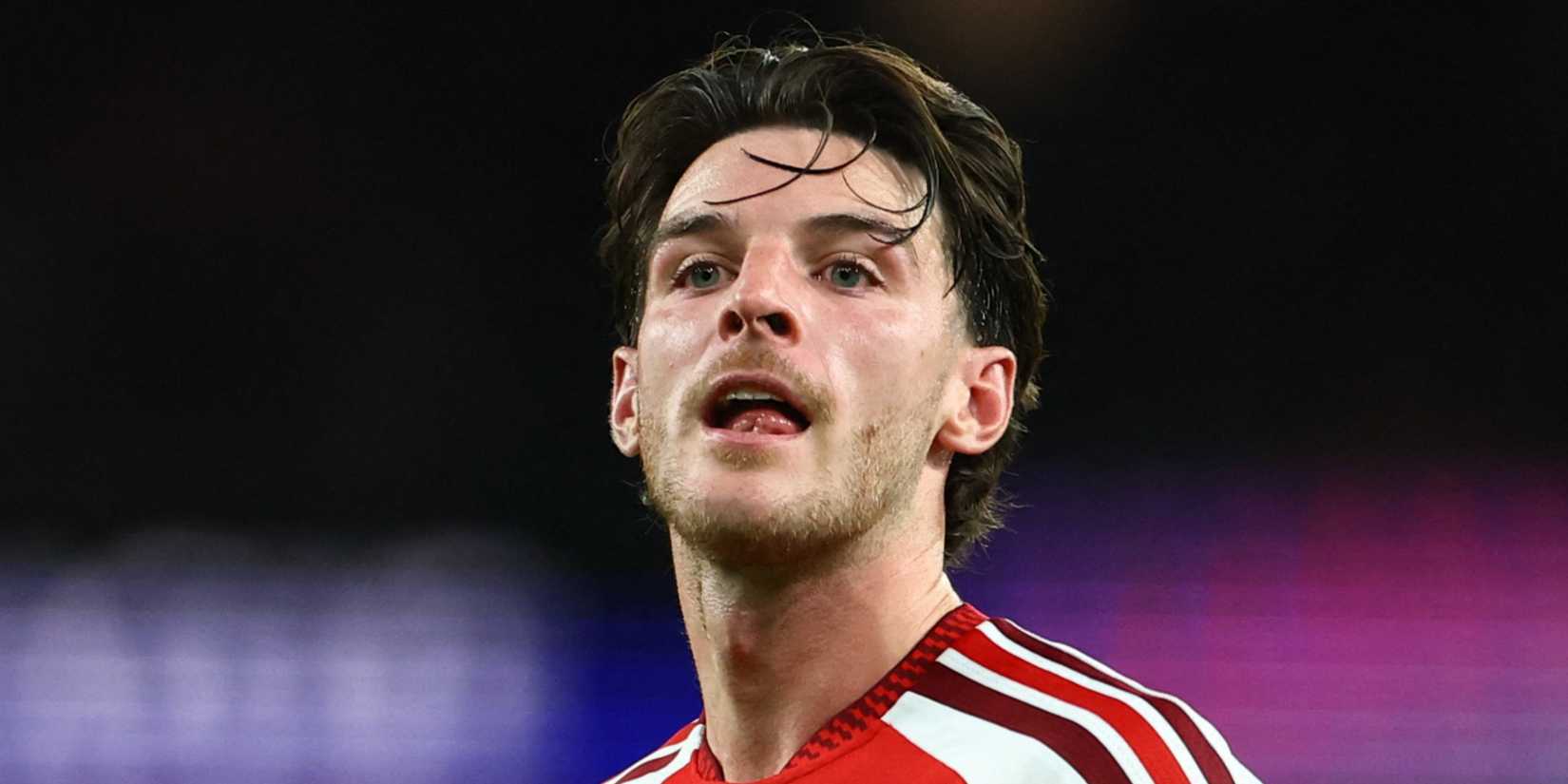  Arsenal's Declan Rice looks on