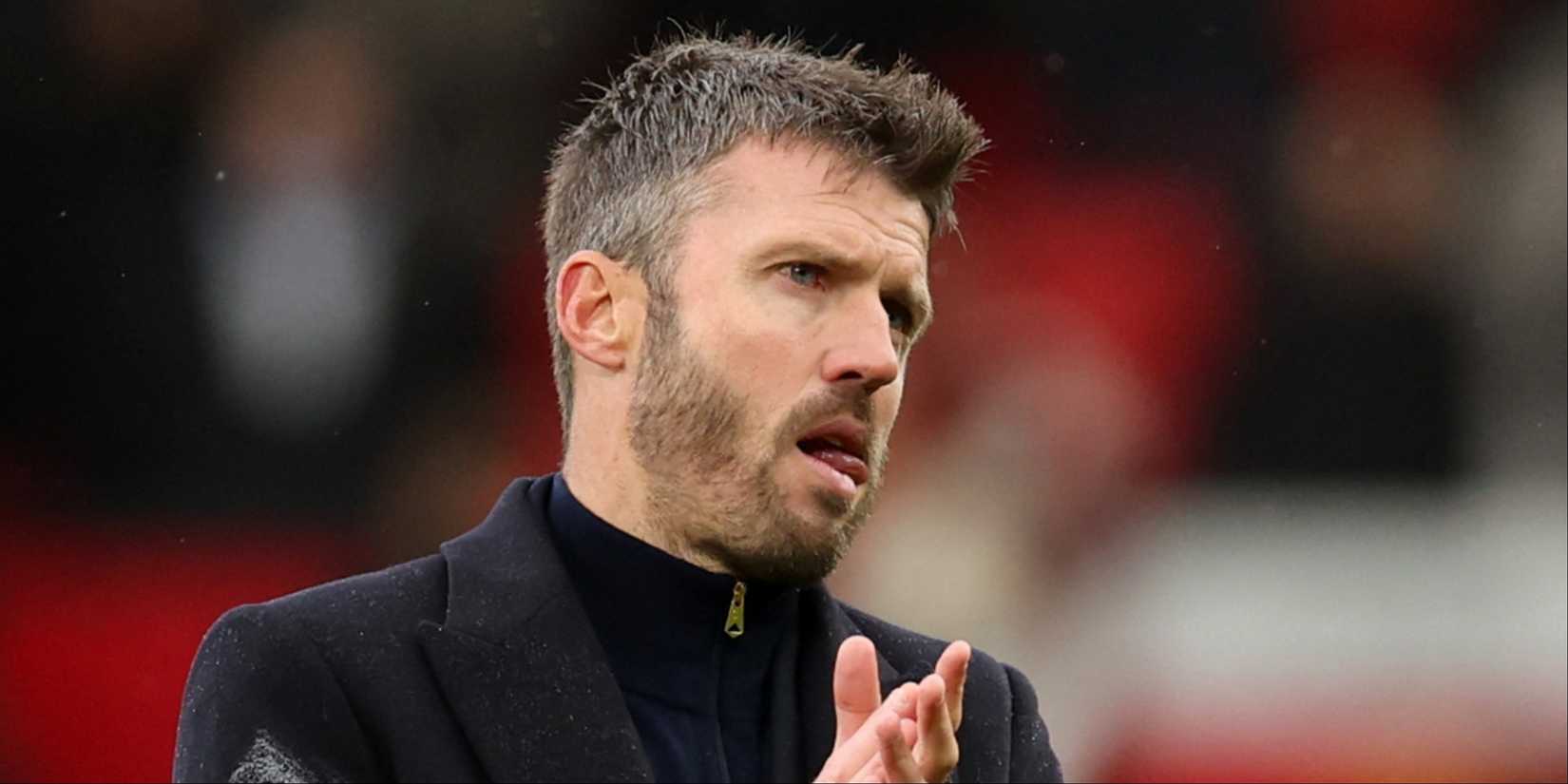 Manchester United boss Michael Carrick clapping