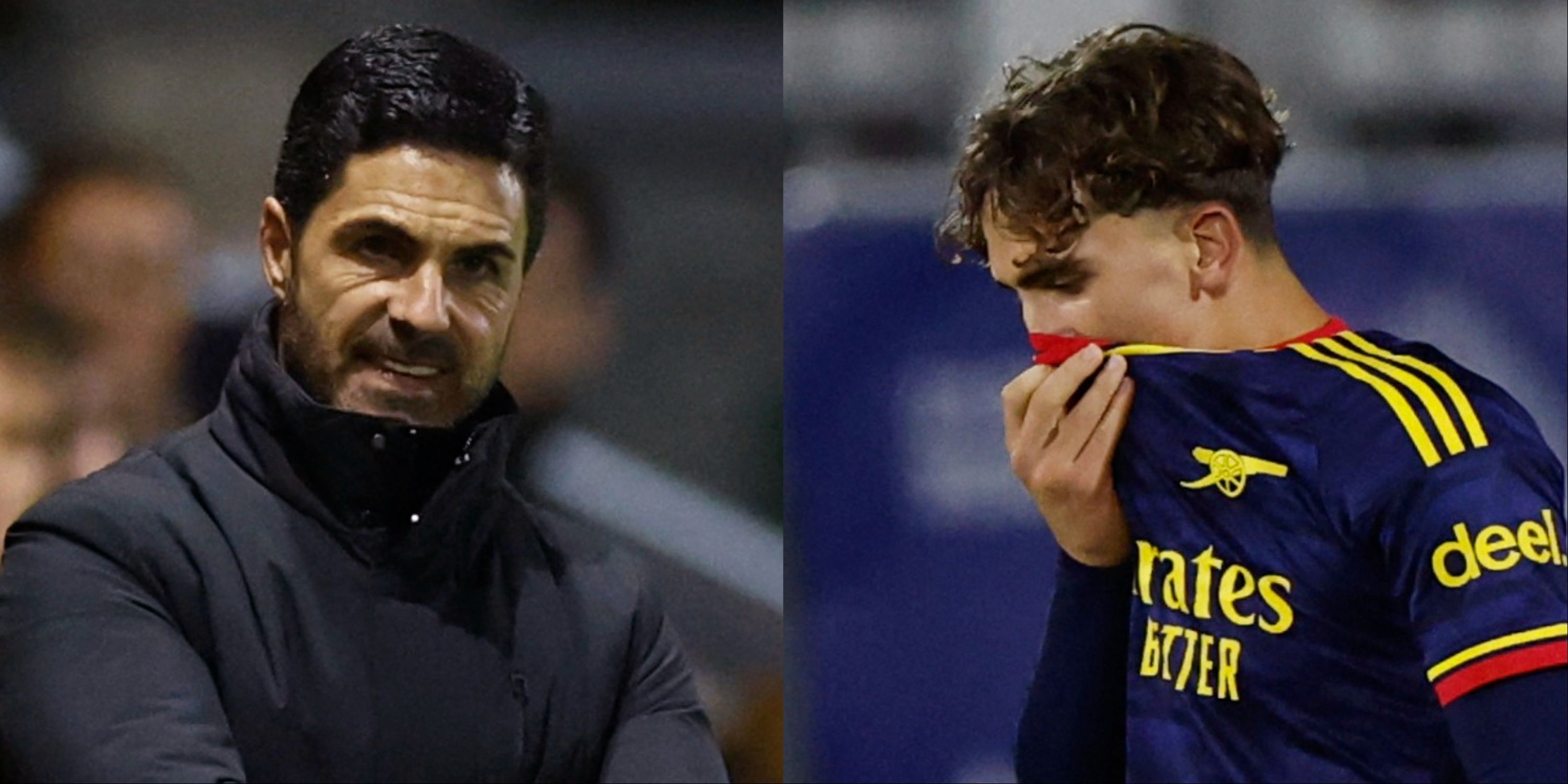 Mikel Arteta and Max Dowman