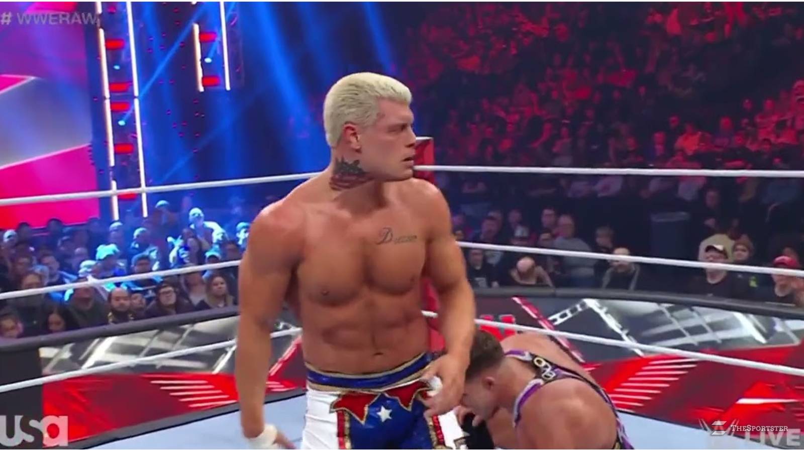 WWE Raw: Cody Rhodes hit an incredible Cody Cutter and Cross Rhodes combo