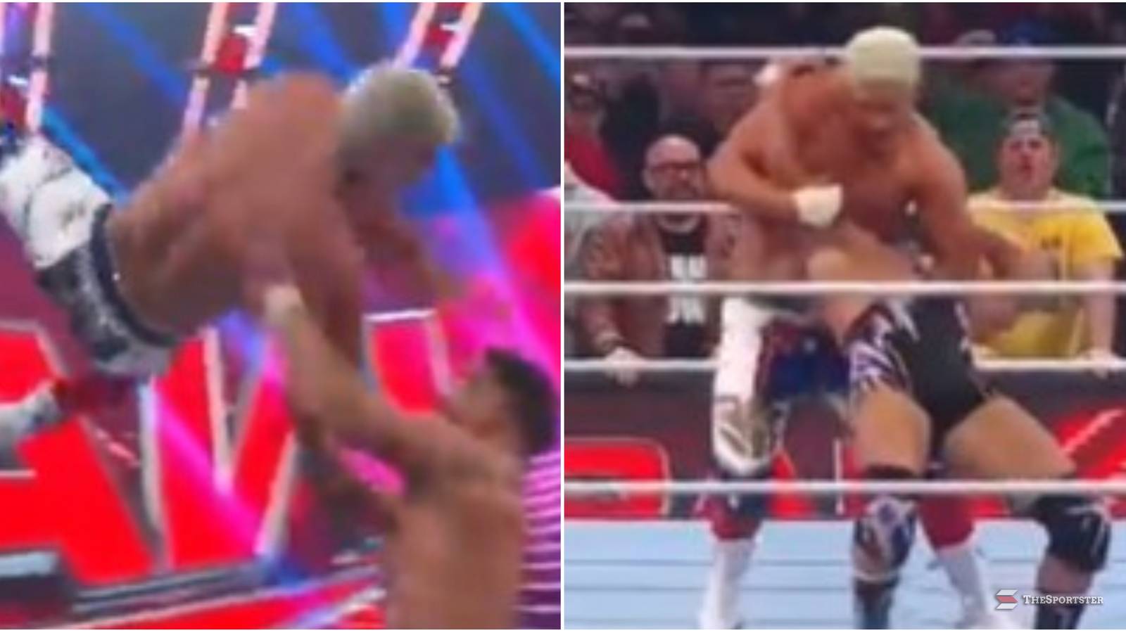 WWE Raw: Cody Rhodes hit an incredible Cody Cutter and Cross Rhodes combo