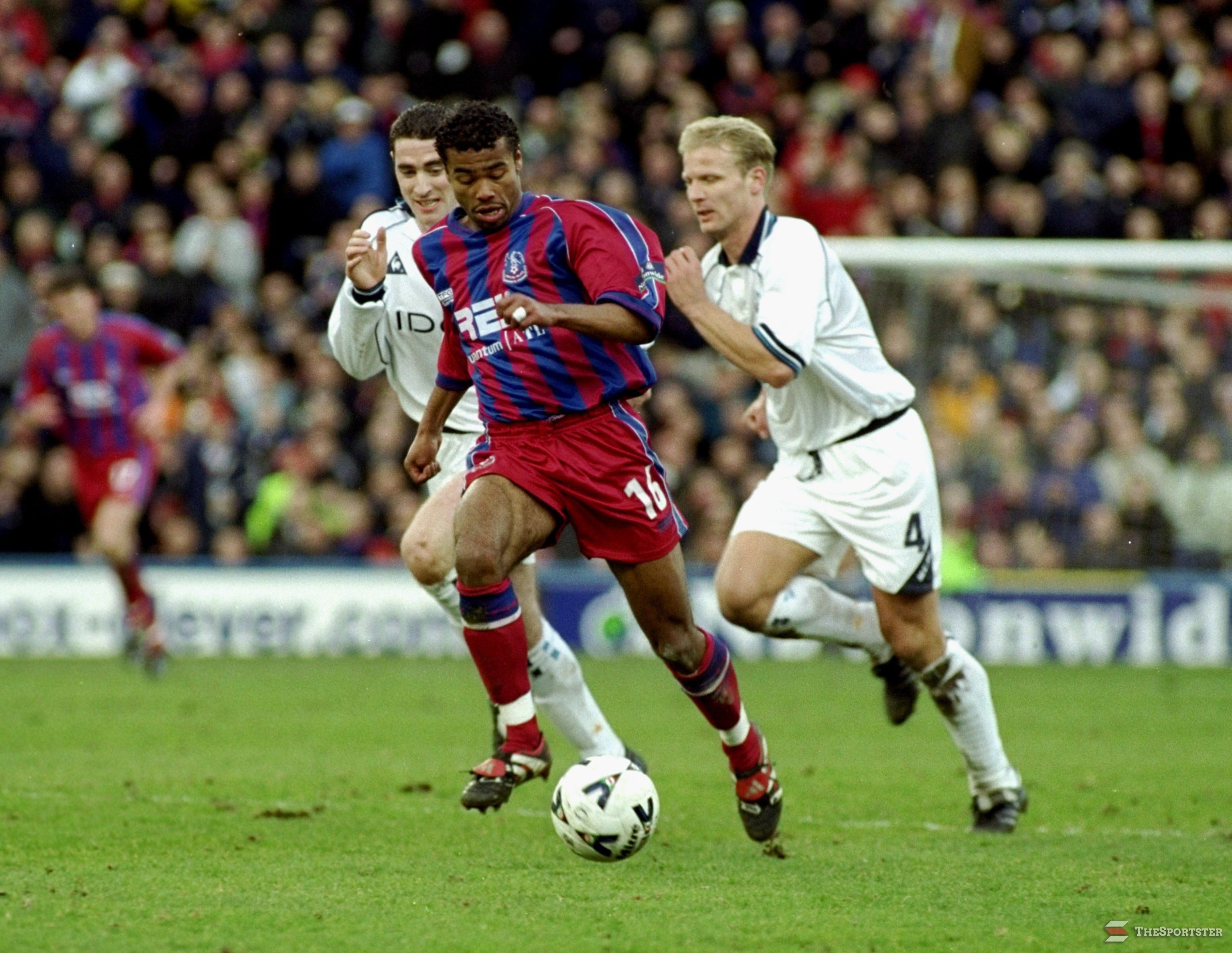 4 Mar 2000: Ashley Cole of Crystal Palace in action against Manchester City during the Nationwide League Division One match at Selhurst Park in London. The game ended 1-1. \ Mandatory Credit: Craig Prentis /Allsport